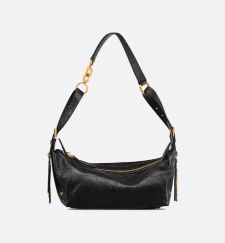 Small D-Journey Bag in Crinkled Calfskin