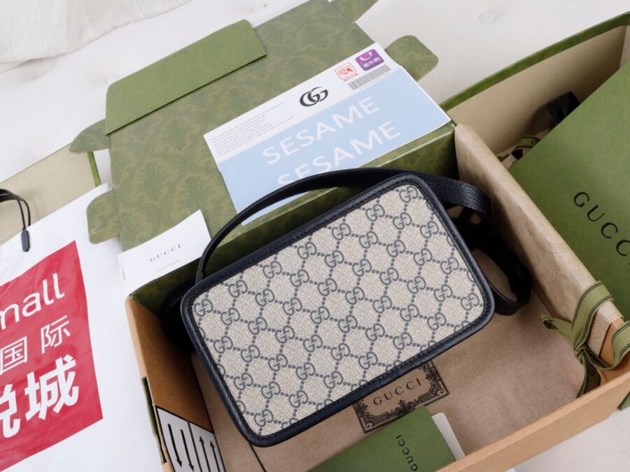 Black GG Supreme canvas bag -7711671 - Image 9