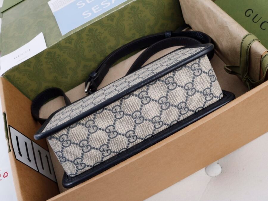 Black GG Supreme canvas bag -7711671 - Image 4