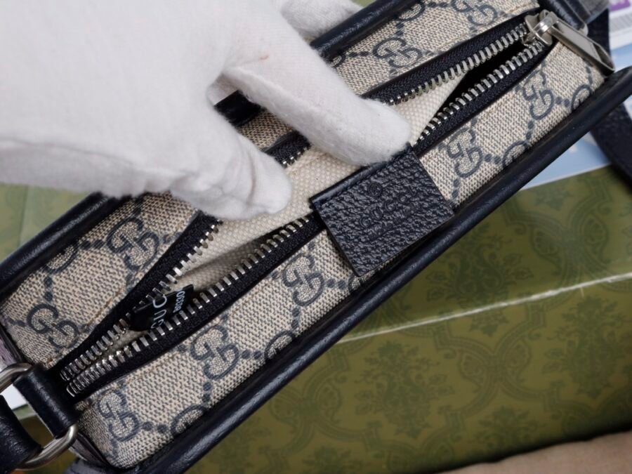 Black GG Supreme canvas bag -7711671 - Image 7
