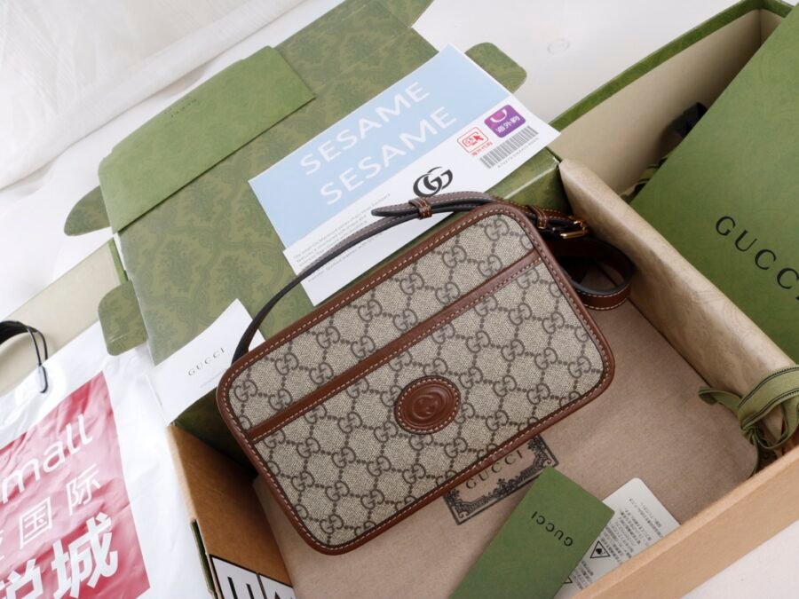 Black GG Supreme canvas bag -7711671 - Image 11