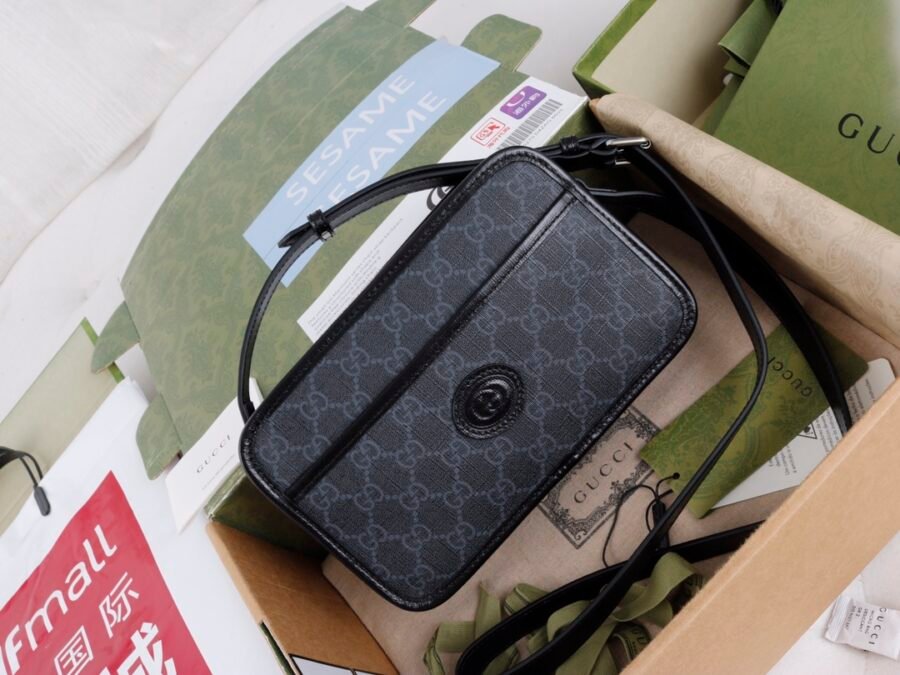 Black GG Supreme canvas bag -7711671 - Image 10