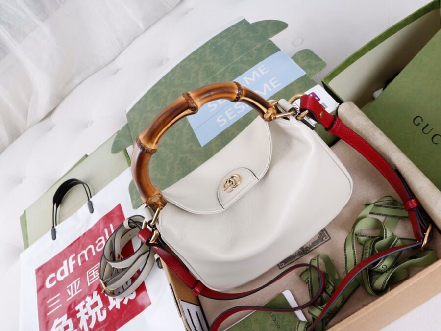 Diana bamboo section handbag 746251 imported leather small bag - Image 7