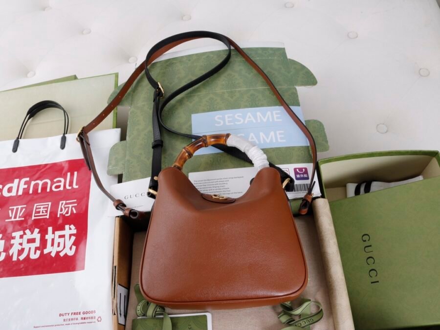 Diana bamboo section handbag 746251 imported leather small bag - Image 2